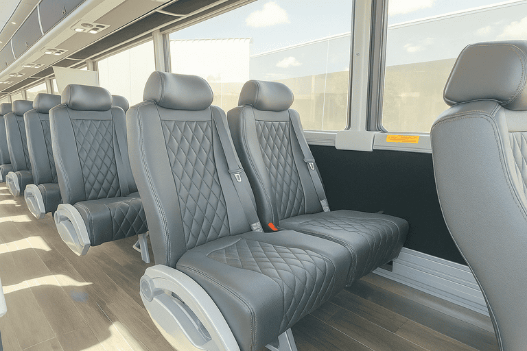 interior of Waltham Charter Bus charter bus